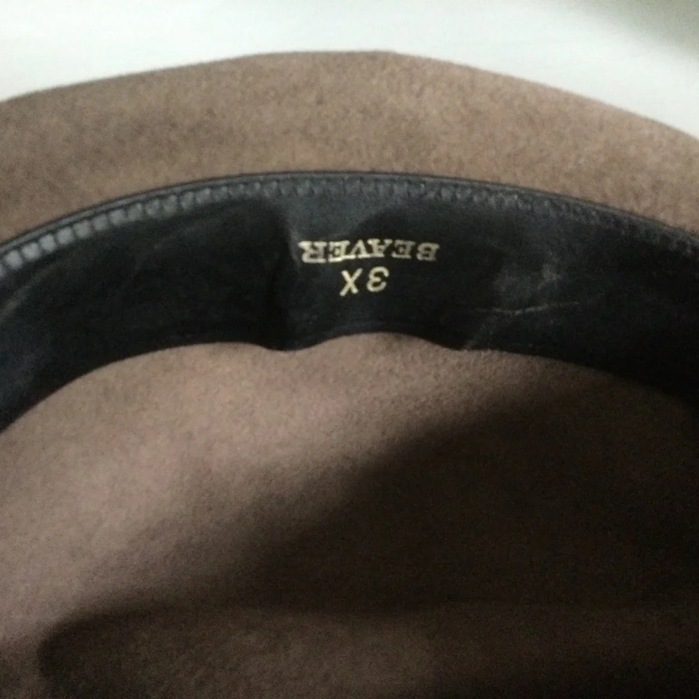 Vintage Taupe Fedora Hat by Stevens